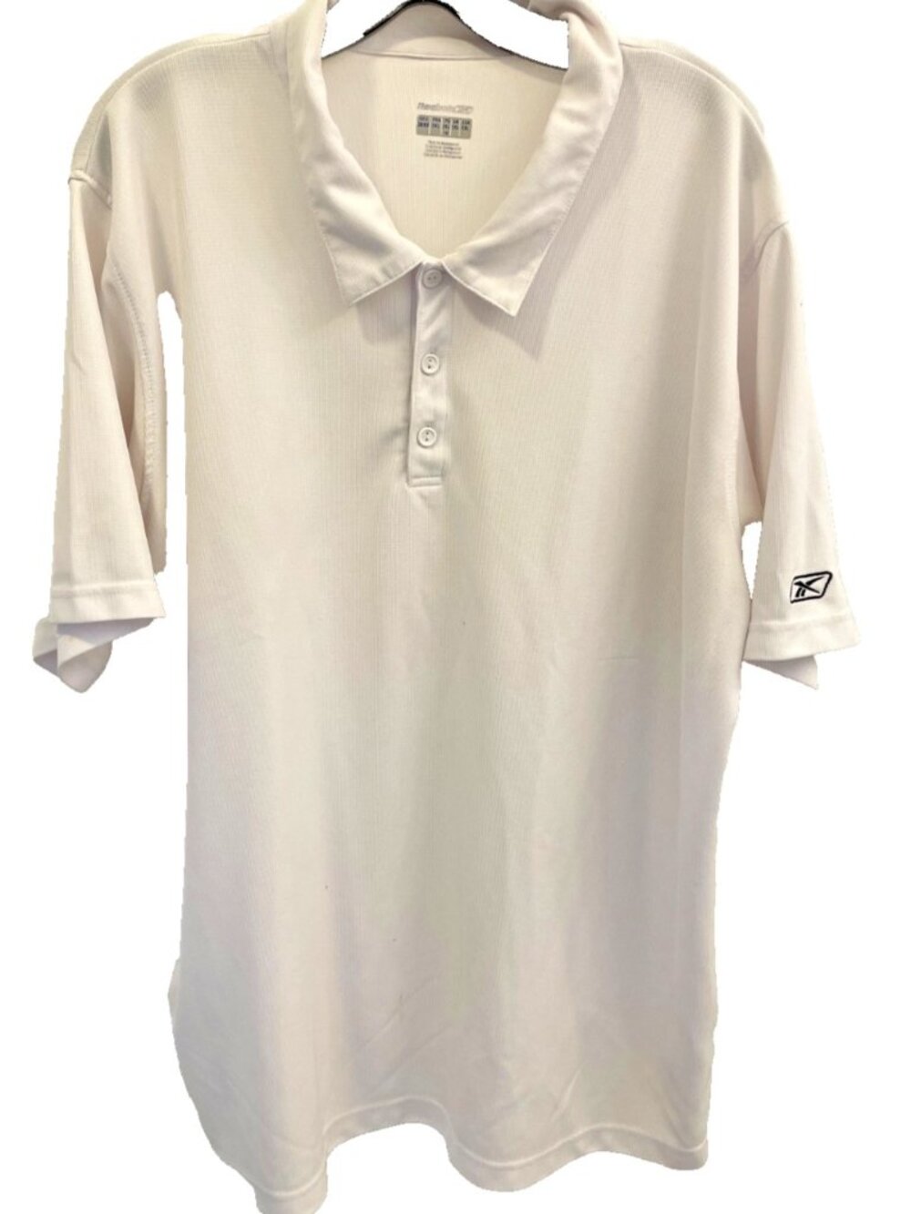Mens Reebok Performance Polo Shirt Size XXL White Golf Tennis Short Sleeve